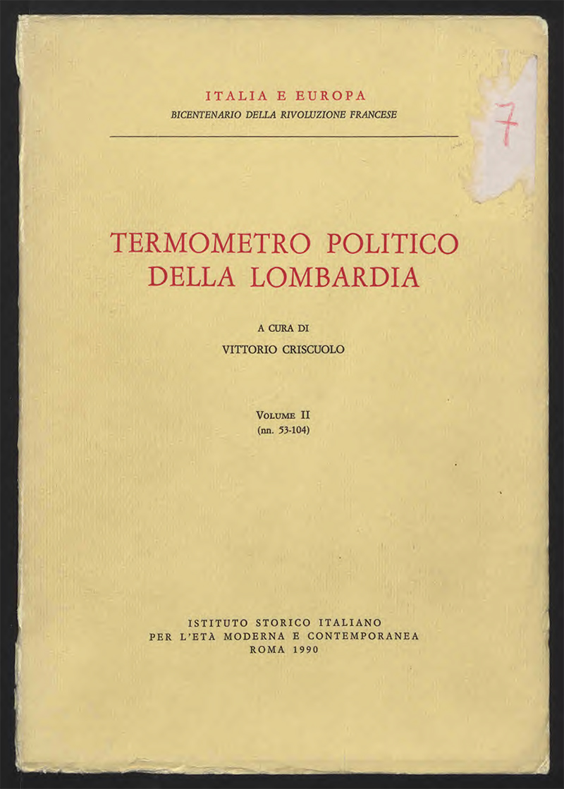 TERMOMETRO POLITICO DELLA LOMBARDIA VOL II